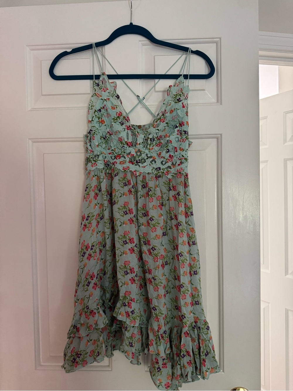 Free People Adella Mini Slip Dress